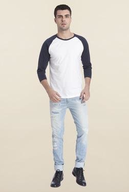 Jack & Jones White Casual Slim Fit T-Shirt