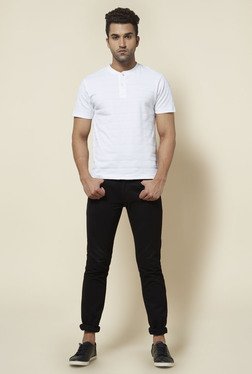 Zudio Black Lightly Washed Jeans