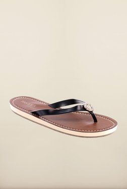 Pavers England Black Slippers