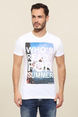 Pepe Jeans White Graphic Print T Shirt