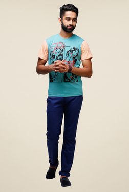 Yepme Blue Talk Dirty Graphic T Shirt