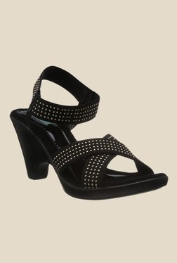 Catwalk Black Sling Back Wedges