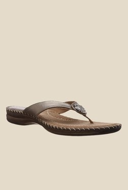 Catwalk Gun Metal Thong Sandals