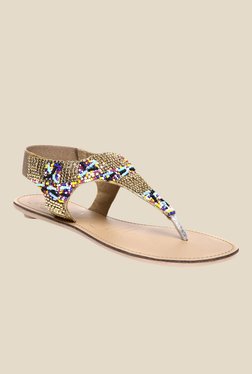 Catwalk Golden Sling Back Sandals