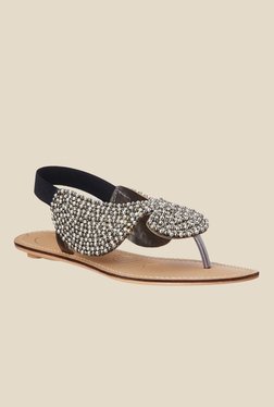 Catwalk Gun Metal Sling Back Sandals