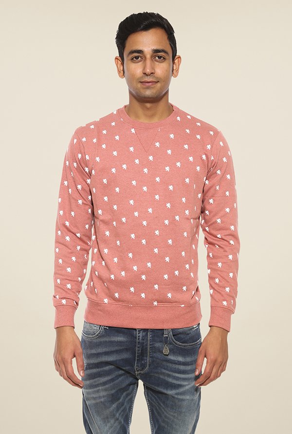 Pepe Jeans Peach Printed Sweatshirt