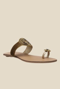 Catwalk Golden Toe Ring Sandals