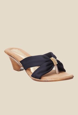 Catwalk Navy T-Strap Wedges