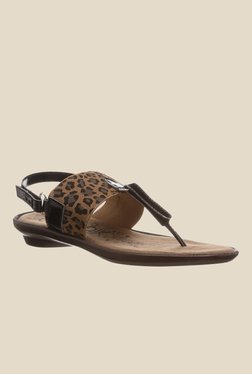 Catwalk Black & Brown Back Strap Sandals