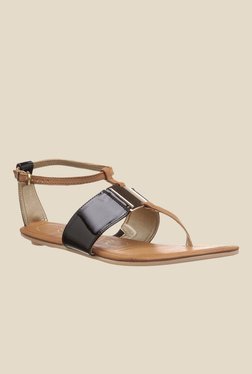Catwalk Black Ankle Strap Sandals
