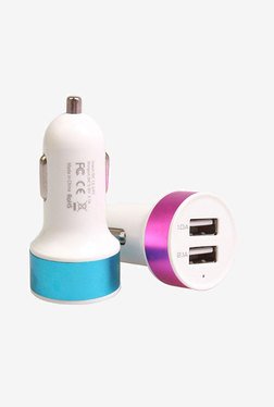 Novel Dual USB Car Charger (Assorted) (1 Pc)