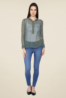 Arrow Blue Printed Top