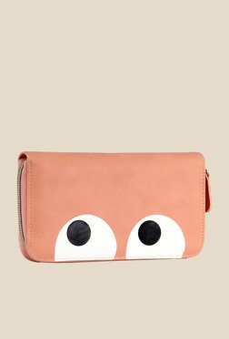 Lavie Melvin Peach Printed Zip Around Wallet
