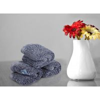 Bombay Dyeing Face towel 3 piece set Aspero Denim 30 cm x 30 cm-Navy