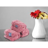 Bombay Dyeing Face towel 3 piece set Aspero Denim 30 cm x 30 cm-Maroon