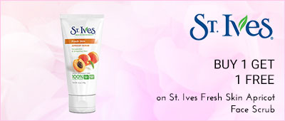 St.Ives Buy 1 Get 1 Free on St.Ives Fresh skin apricot face scrub
