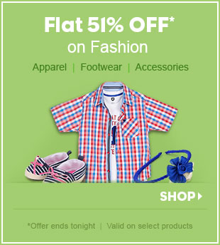 Flat 51% OFF* on Fashion |Apparel | Footwear | Accessories