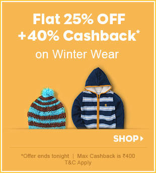 Flat 25% OFF + 40% Cashback* on Winter Wear