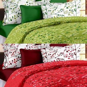 Bedspun Set of 2 Cotton Double Bedsheets With 4 Pillow Covers Bedspun Set of 2 Cotton Double Bedsheets With 4 Pillow Covers