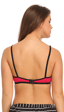 Cotton Non-Padded Wirefree Demi Cup Bra - Pink