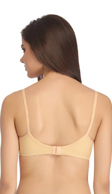 Cotton Rich Non Padded Wirefree T-Shirt Bra - Beige