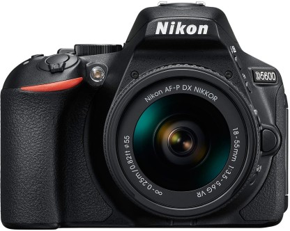 Nikon D5600 DSLR Camera Body with Single Lens: AF-P DX Nikkor 18-55 MM F/3.5-5.6G VR (16 GB SD Card)