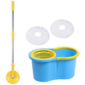 Eco Alpine 5.5 L Dual Color Cleaning Mop With 2 Microfiber Heads Eco Alpine 5.5 L Dual Color Cleaning Mop With 2 Microfiber Heads