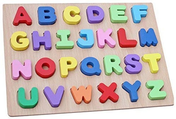 Webby Learning Educational Wooden Capital Alphabets Letters Tray Toy for Kids