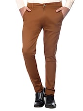 Stretchable Regular Fit Chinos - online shopping for Casual Trousers