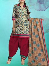 beige cotton unstiched suits unstitched suit - Online Shopping for Unstitched Suits