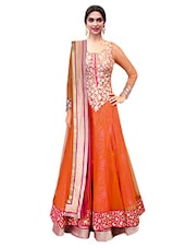orange net unstitched suit - Online Shopping for Unstitched Suits