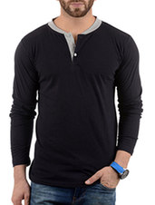  navy blue cotton t-shirt - online shopping for T-Shirts