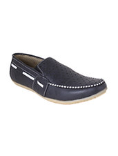 black synthetic slip on loafers - Online Shopping for Loafers