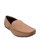 beige synthetic slip on loafers - online shopping for Loafers