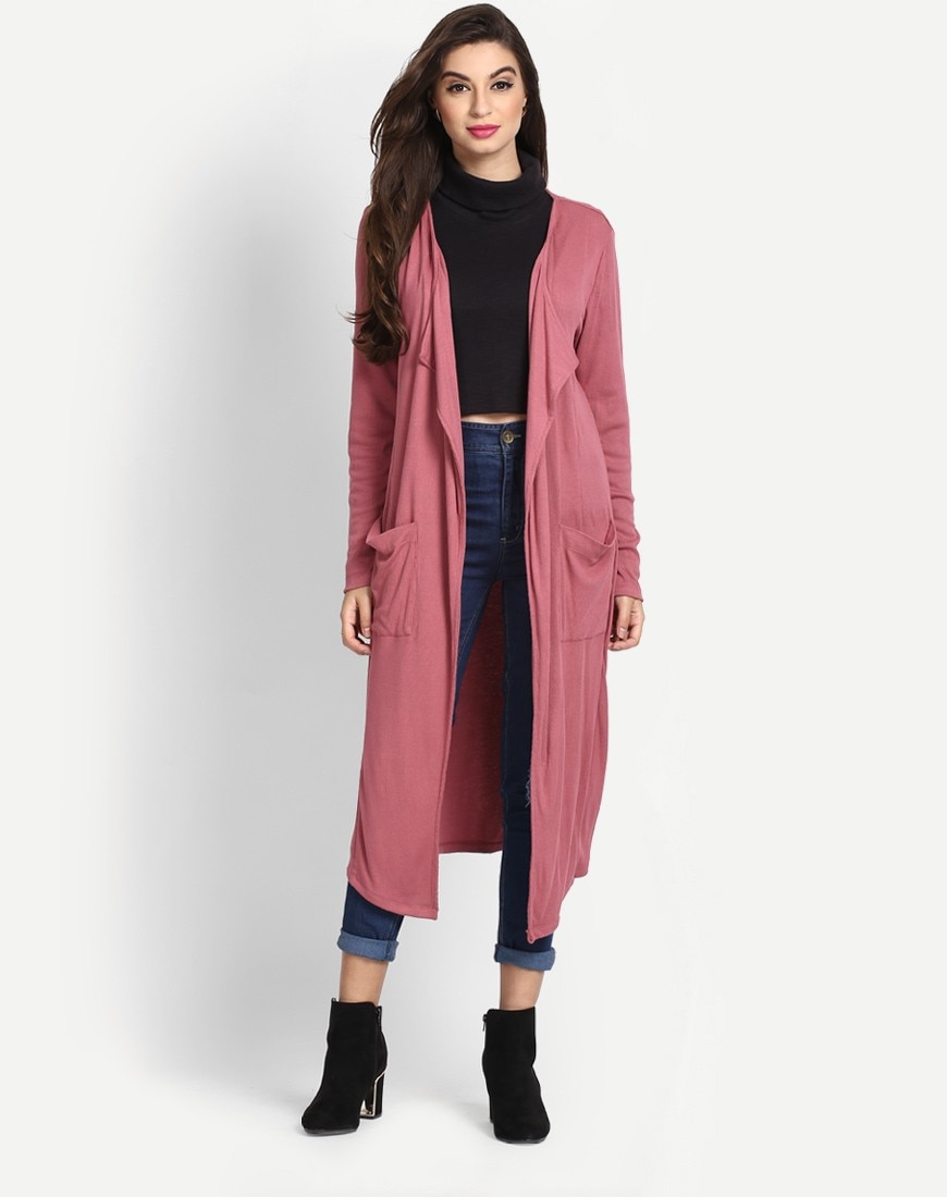 Rose Longline Waterfall Cardigan_Offers