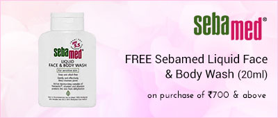 Sebamed On purchase of Rs 700 and above get Liquid and Body wash Free