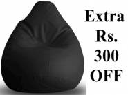 Classic XL Bean Bag Cover in Black Colour at Extra Rs. 300 OFF