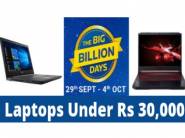 Biggest Sale on Laptops Under 30,000 in Flipkart Big Billion Day Sale