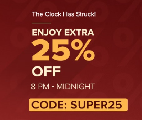 Myntra Sale Upto 25 Percent Off