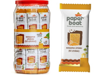 Paper Boat Sesame Chikki Jar, Original Nutritious Bar, No Added Preservatives and Colours | Gajak |