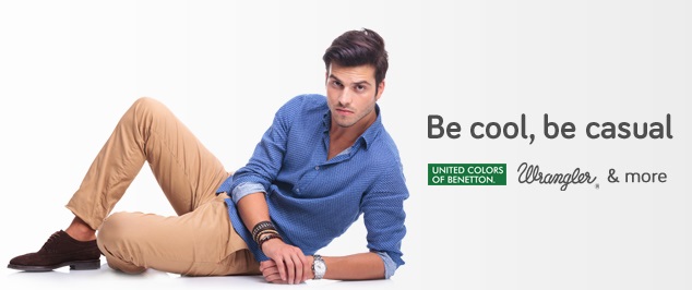Upto 60% OFF on Top Brands of Casual Clothing {UCB, LEE, DKNY}