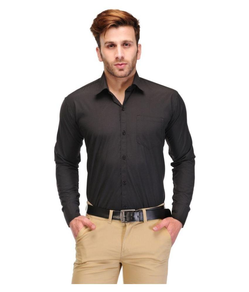 Unique For Men Black Formal Slim Fit Shirt at Just Rs. 199 + FREE Shipping