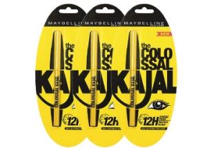 Flat 50% OFF on Maybelline Black Kajal- Pack of 3 + Free Shipping