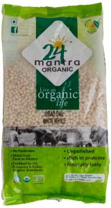 Buy 24 Mantra Organic Urad Dal White Whole, 500g at best Price