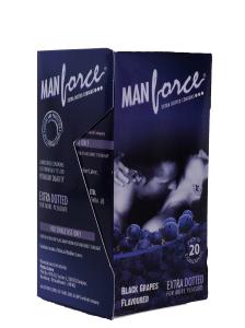 Buy Manforce Black Grapes Dotted 20 Pcs Condoms at Lowest Online