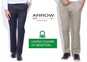 Bumper Deal : Arrow, UCB Trousers Minimum 70% Off From Rs. 629