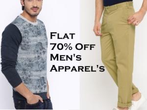 Steal Price : Flat 70% Off on Men's Trousers Sweatshirts & much more
