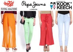 Get Jeans, Trousers & plazo at Flat 60-80% Off + 20% Cashback From Rs. 175