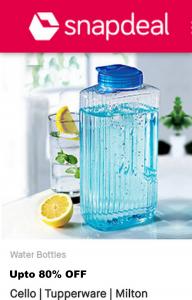 Upto 80% OFF on Water Bottles + extra 20% OFF via bank cards