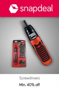 Minimum 40% OFF on Screwdrivers